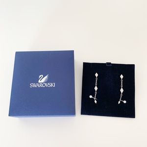 Swarovski Silver Crystal Drop Earrings
